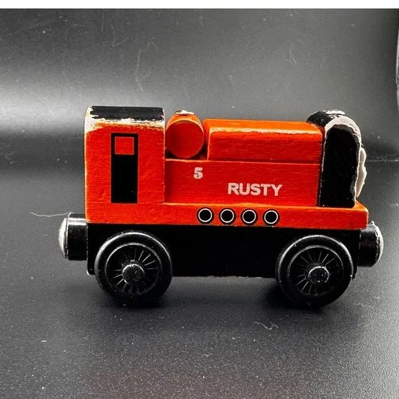 Thomas Wooden Railway Rusty Diesel Train Vtg 2003 Gullane Limited Edition Orange - Picture 5 of 12